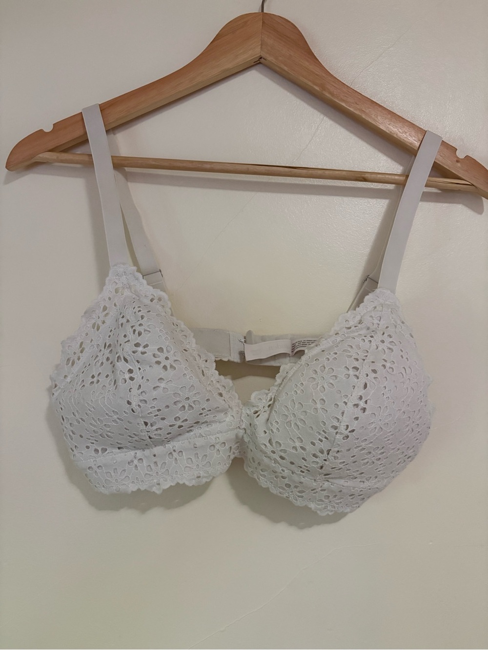 Auden XL White Lace Eyelet Bra - Women Intimates